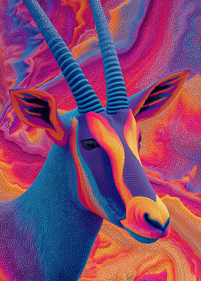 Colorful Antelope Portrait