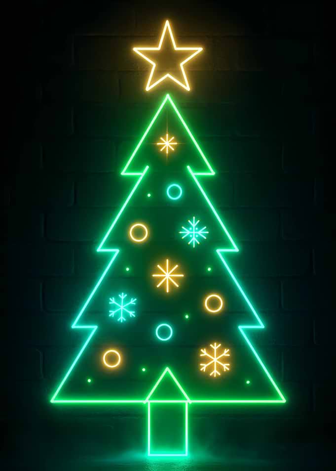 Neon Lights Christmas Tree