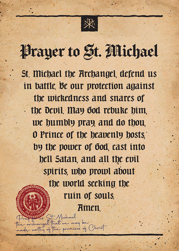 Prayer to St. Michael Parchment