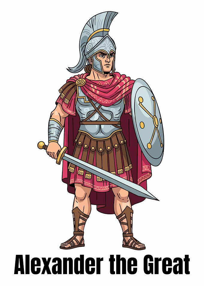 Alexander the Great Cartoon Illustration