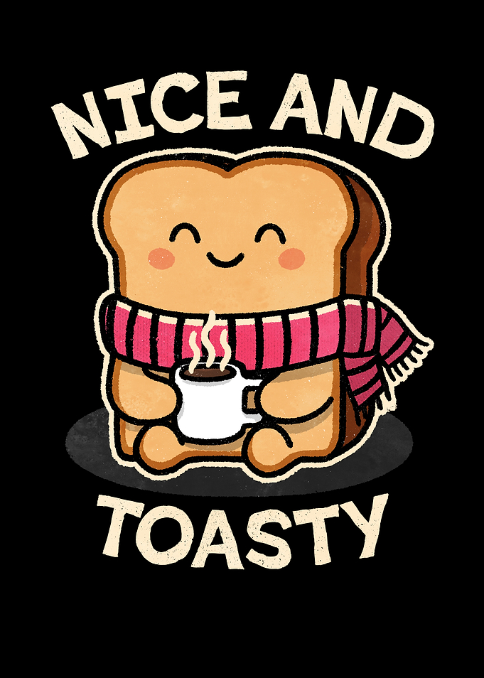 Nice and Toasty Cartoon Toast