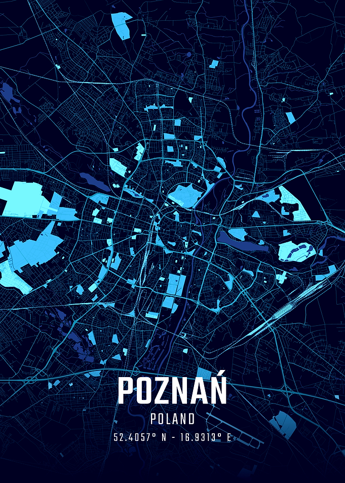 Poznań Midnight City Map