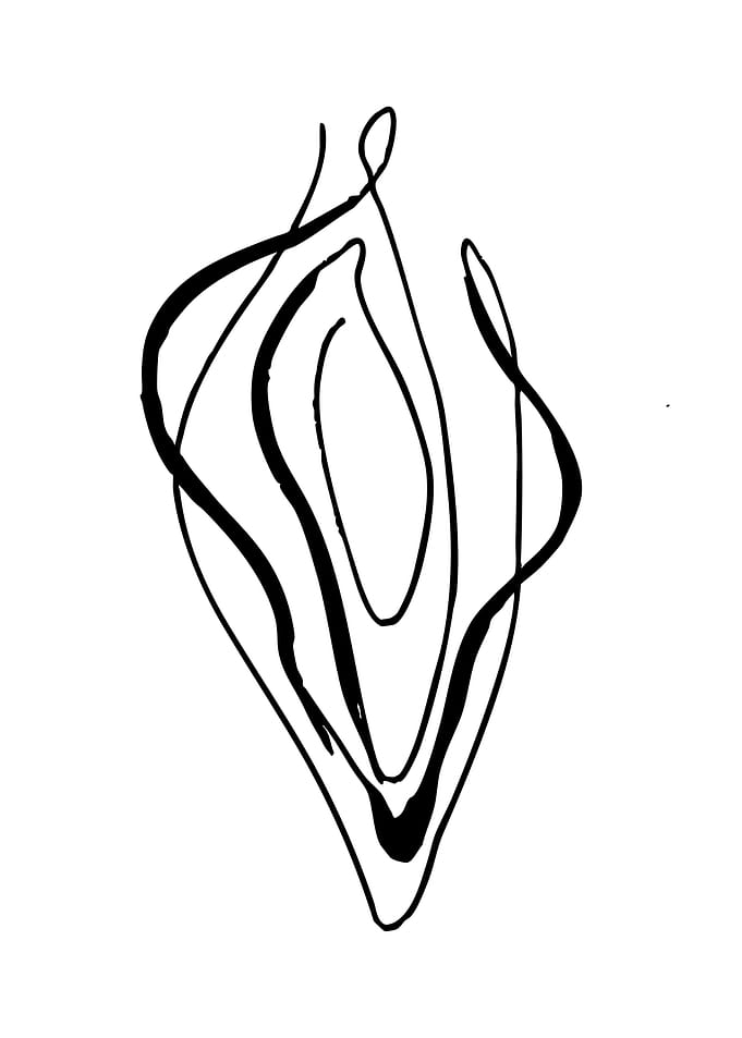 Abstract Black and White Line Art