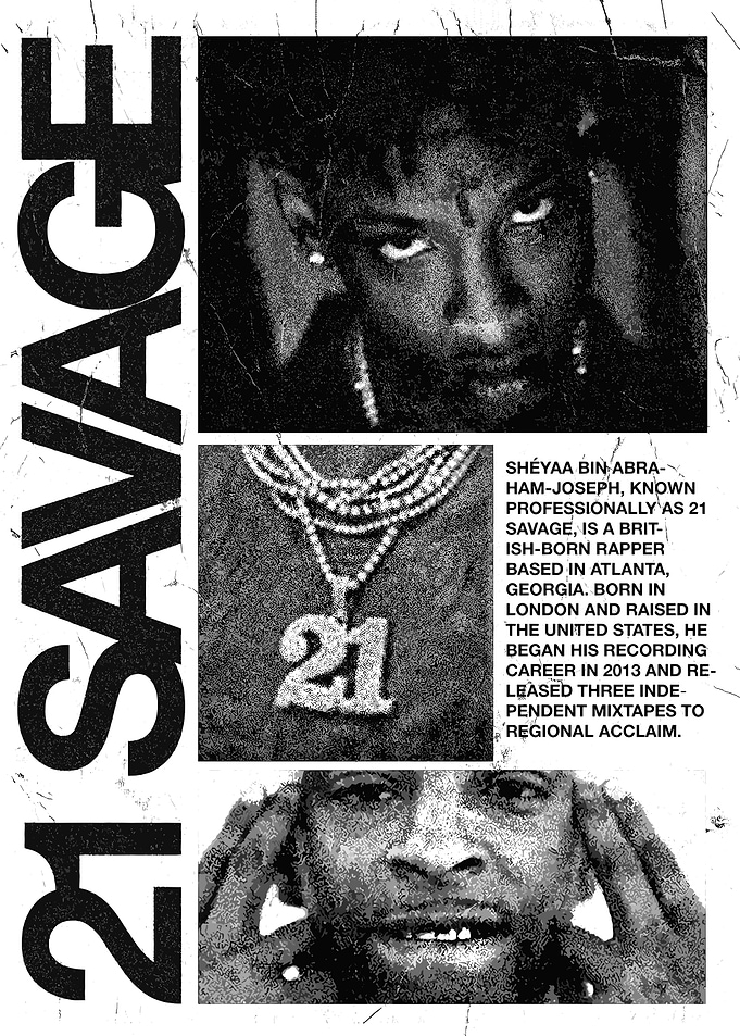 21 Savage Portrait Collage