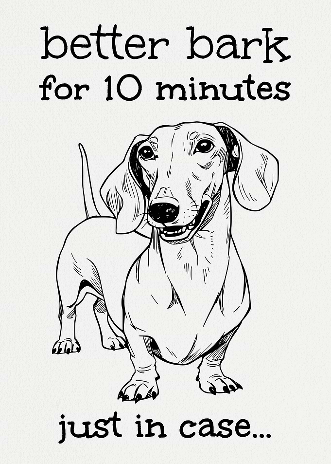 Better Bark Dachshund Line Art