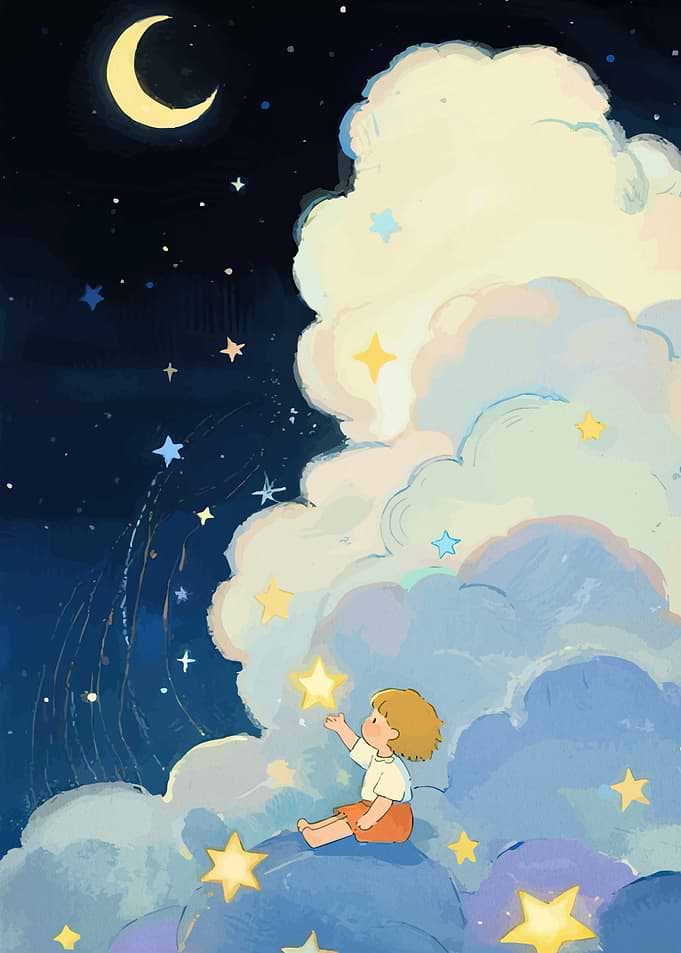 Child Reaching Stars Cloud