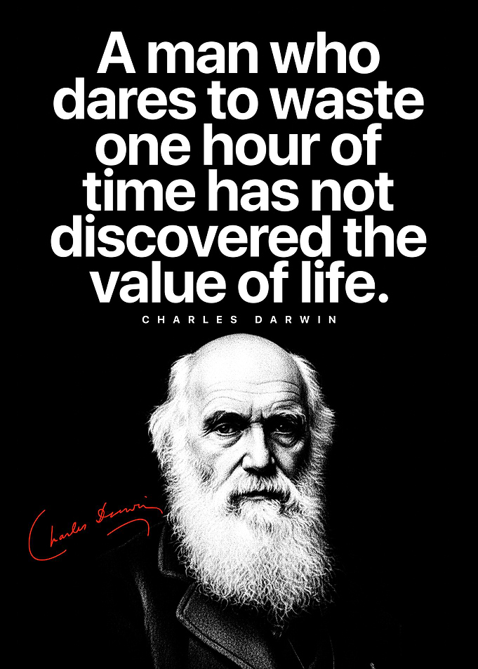 Charles Darwin Quote Poster – Inspirational Science & Life Wisdom Art