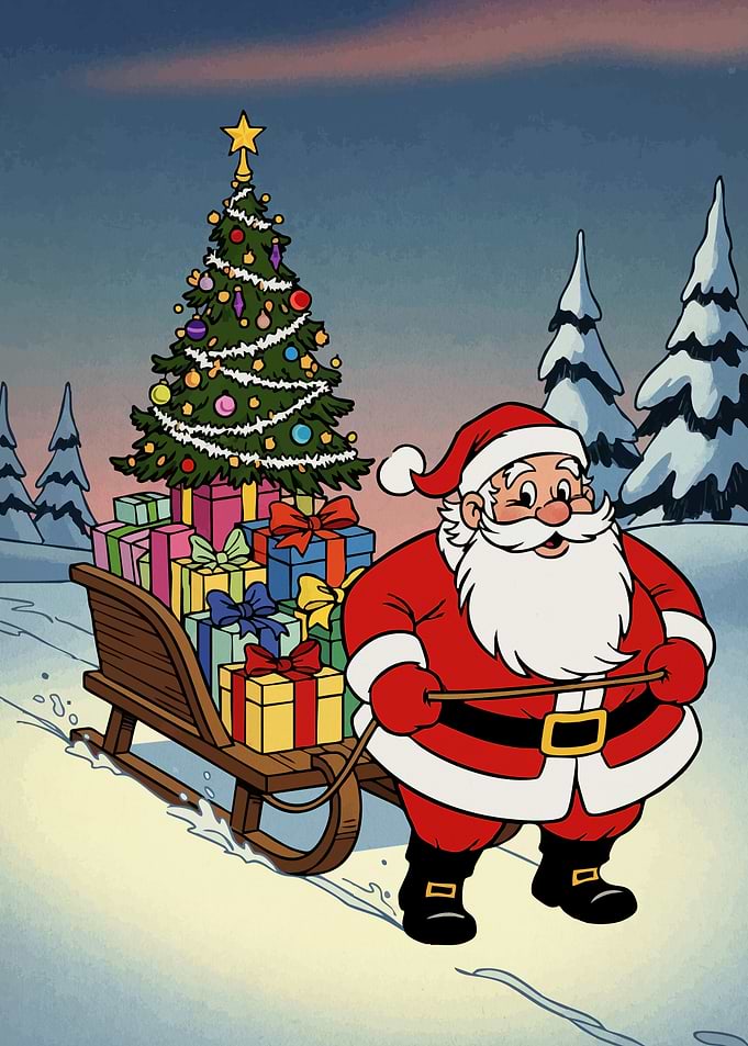 Santa Claus Sleigh Gifts