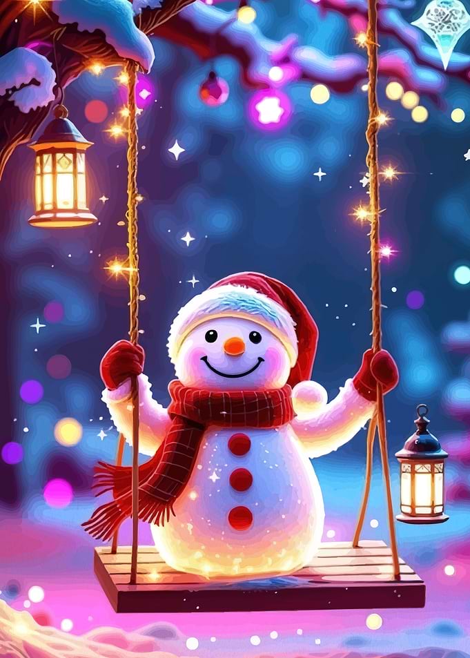 Festive Snowman Swing
