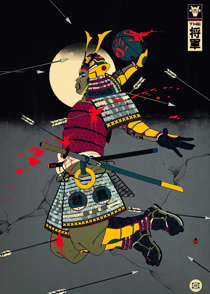 Samurai Basketball Player