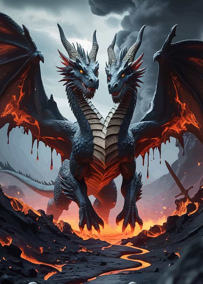 Two-Headed Dragon Volcanic Landscape