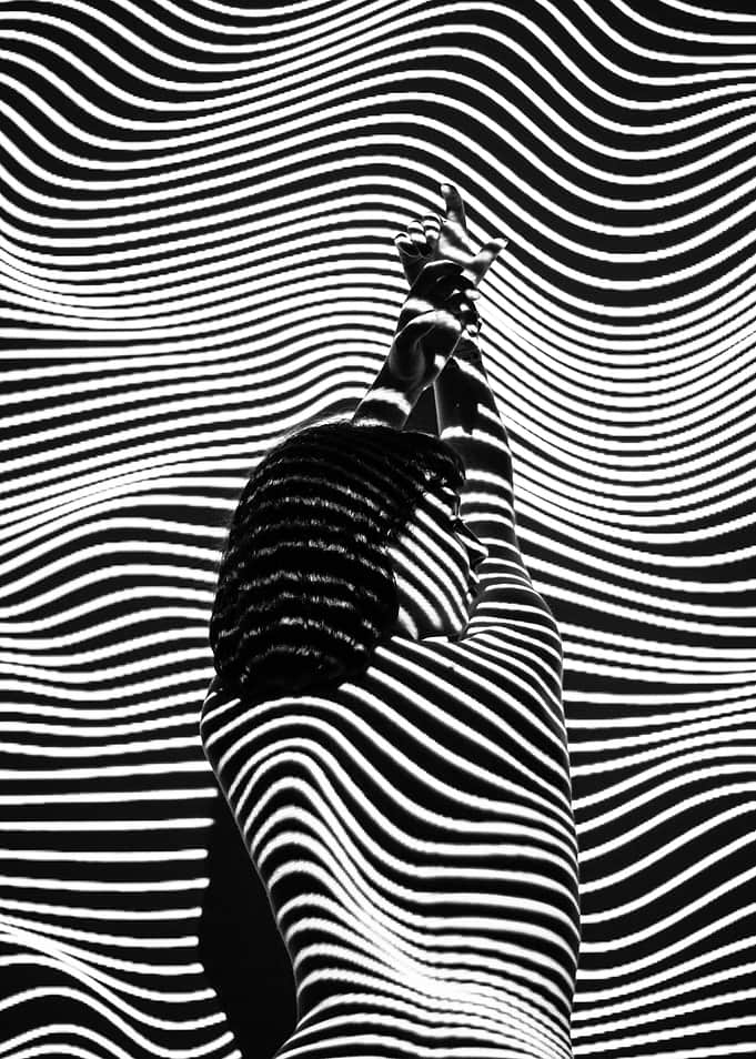 Abstract Black and White Body Art