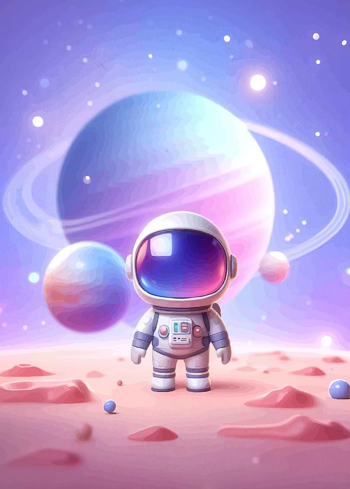 Cute Astronaut Space