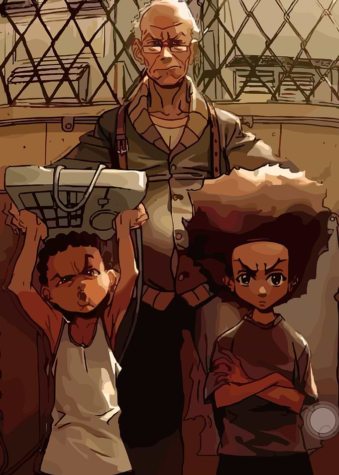 The Boondocks: Huey, Riley, Grandad