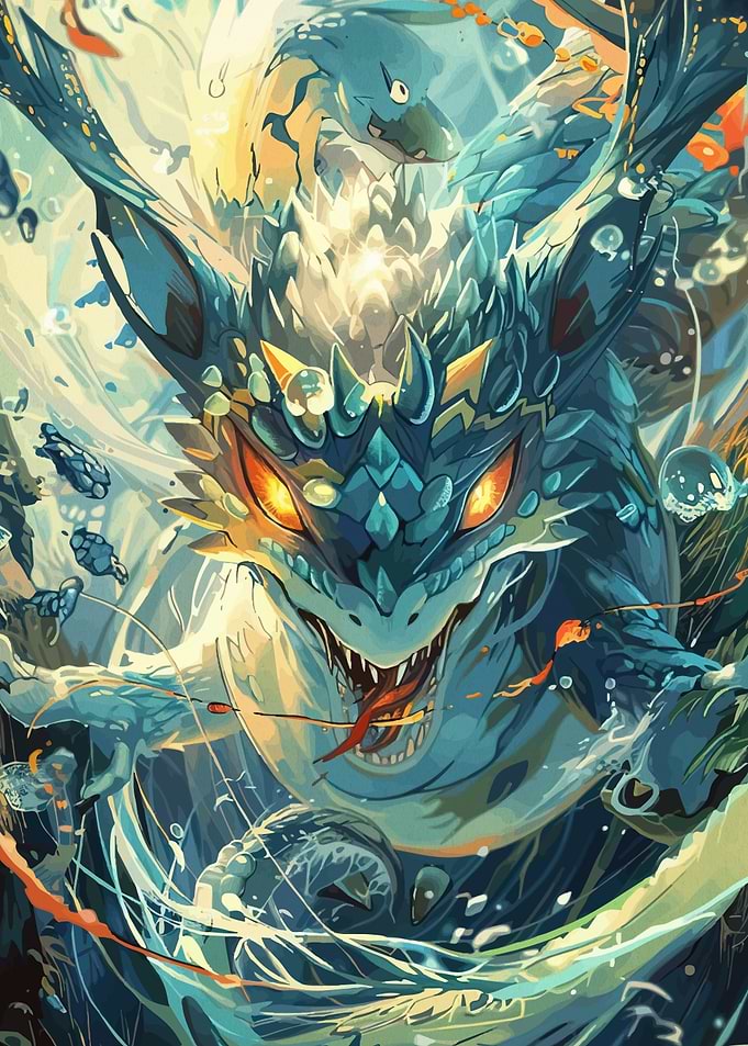 Majestic Blue Dragon
