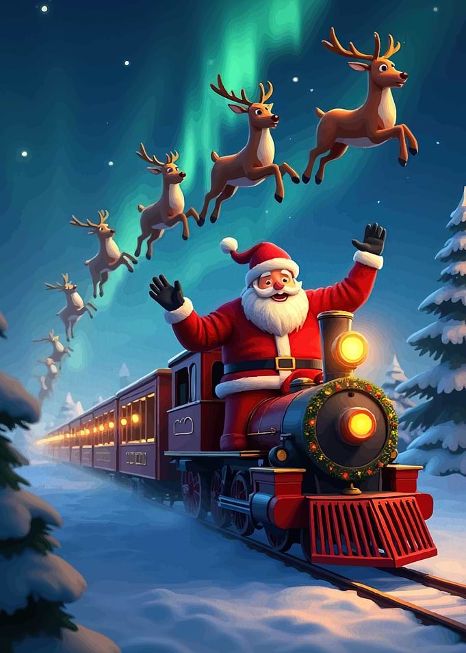 Santa Train Ride Reindeer