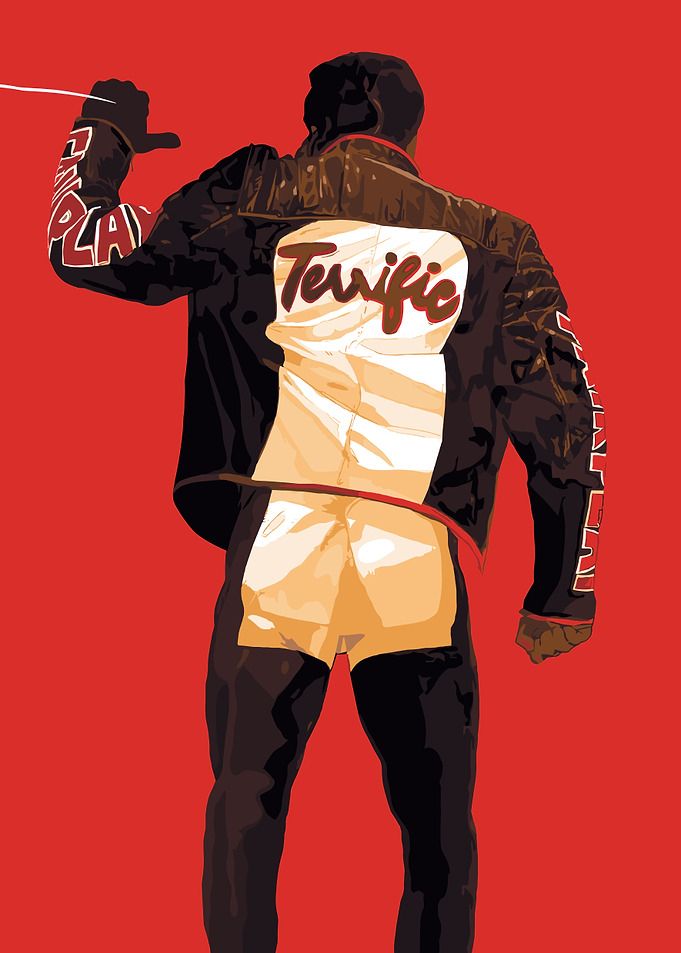 Terrific Jacket on Red Background