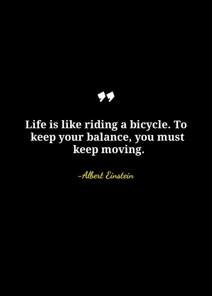 Einstein Quote: Life and Bicycles