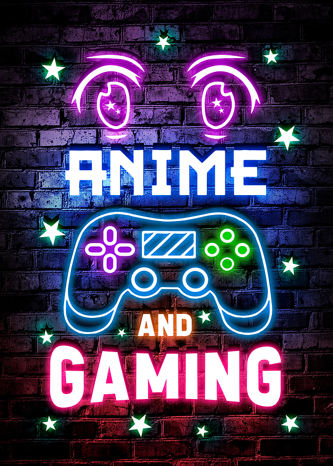 Anime and Gaming Neon Sign
