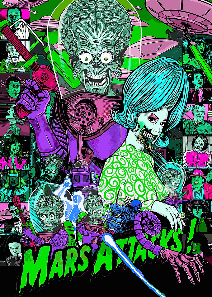 Mars Attacks! Movie Poster Art