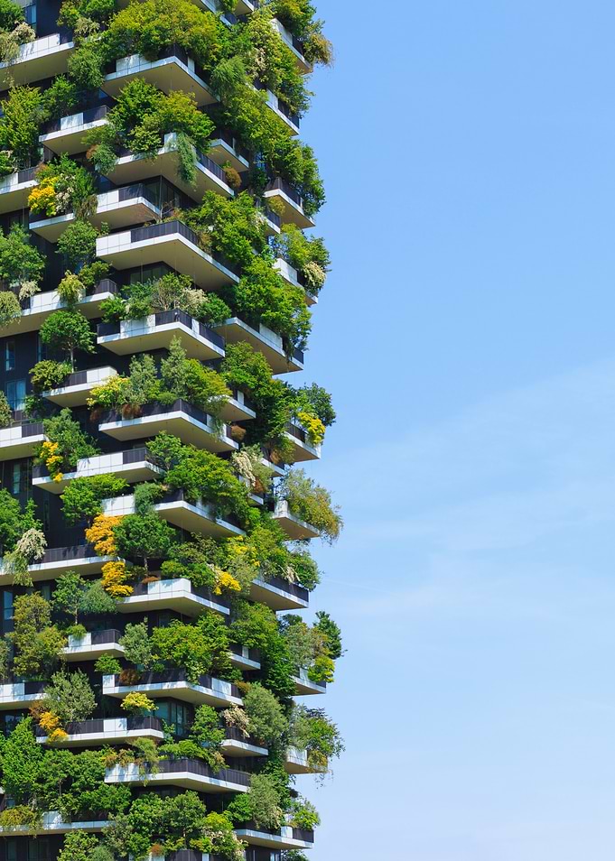 Vertical Forest Building with Balcony Gardens