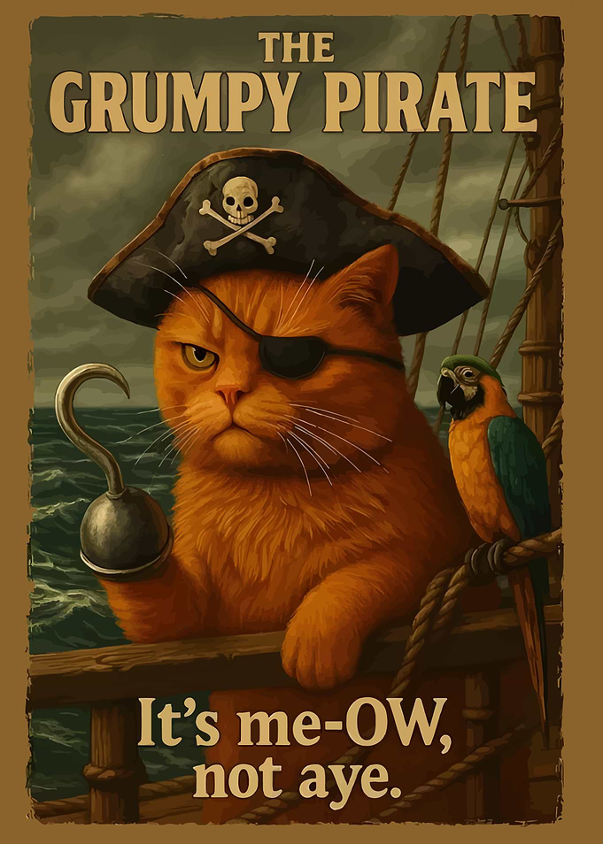 The Grumpy Pirate Cat