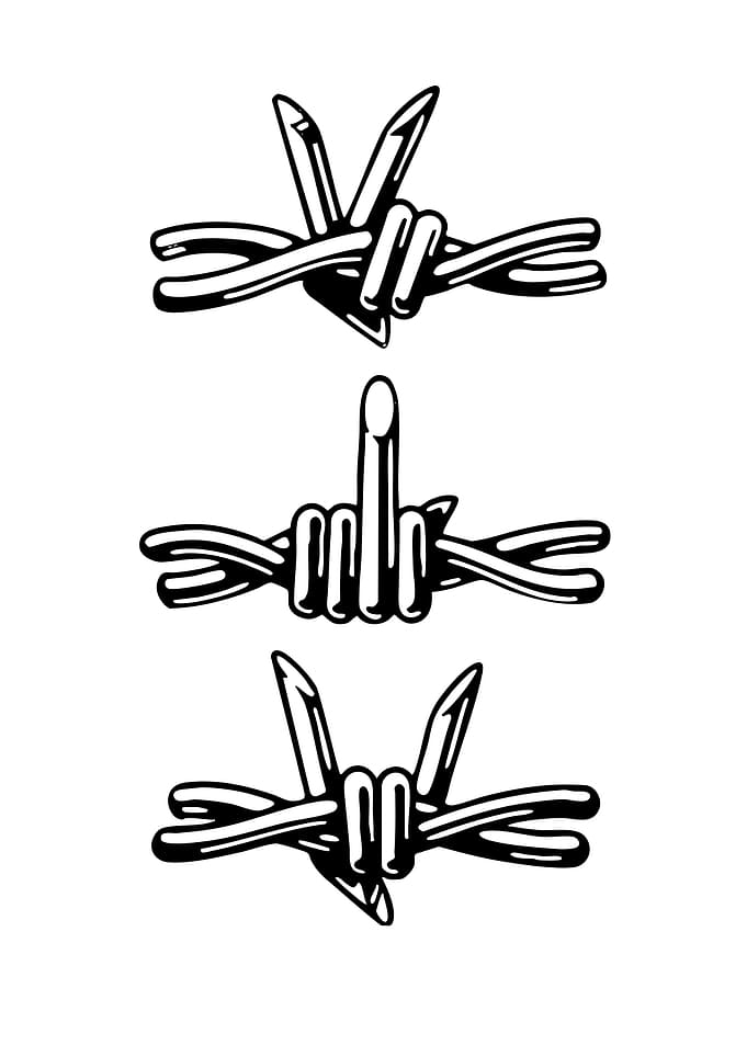 Barbed Wire Hand Gestures