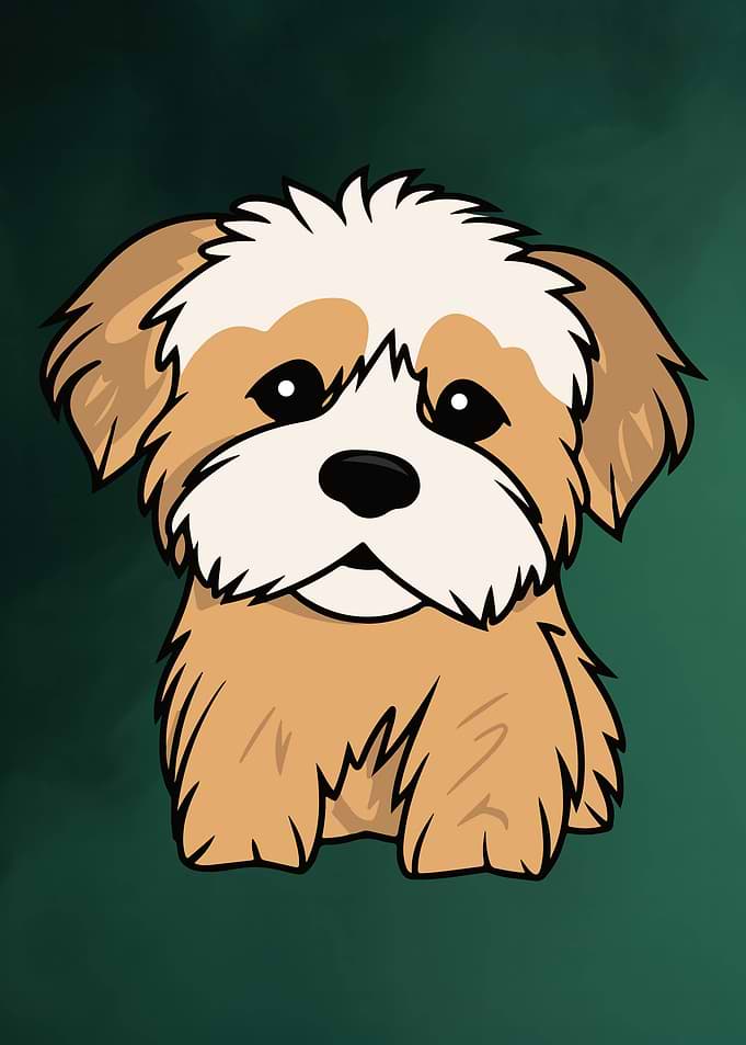Cute Cartoon Dog Illustration