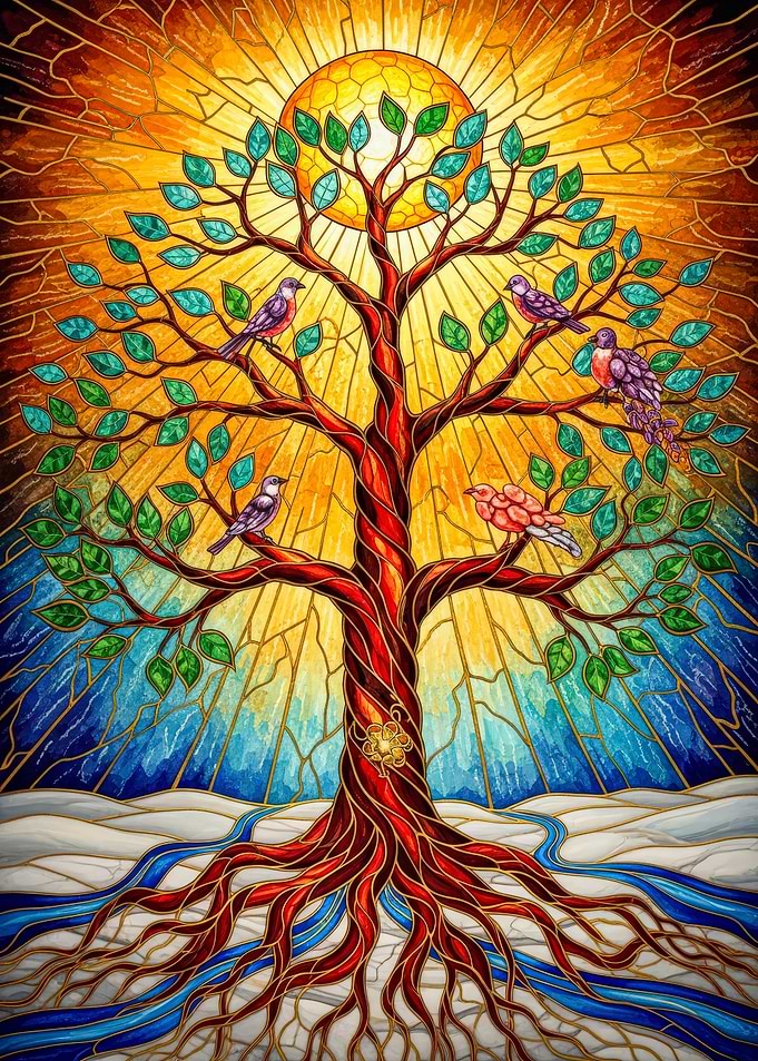 Stained Glass Tree of Life