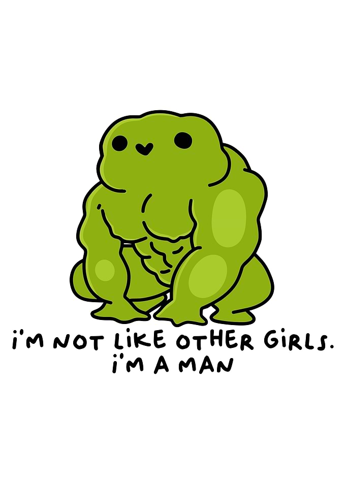 Buff Frog Man Cartoon
