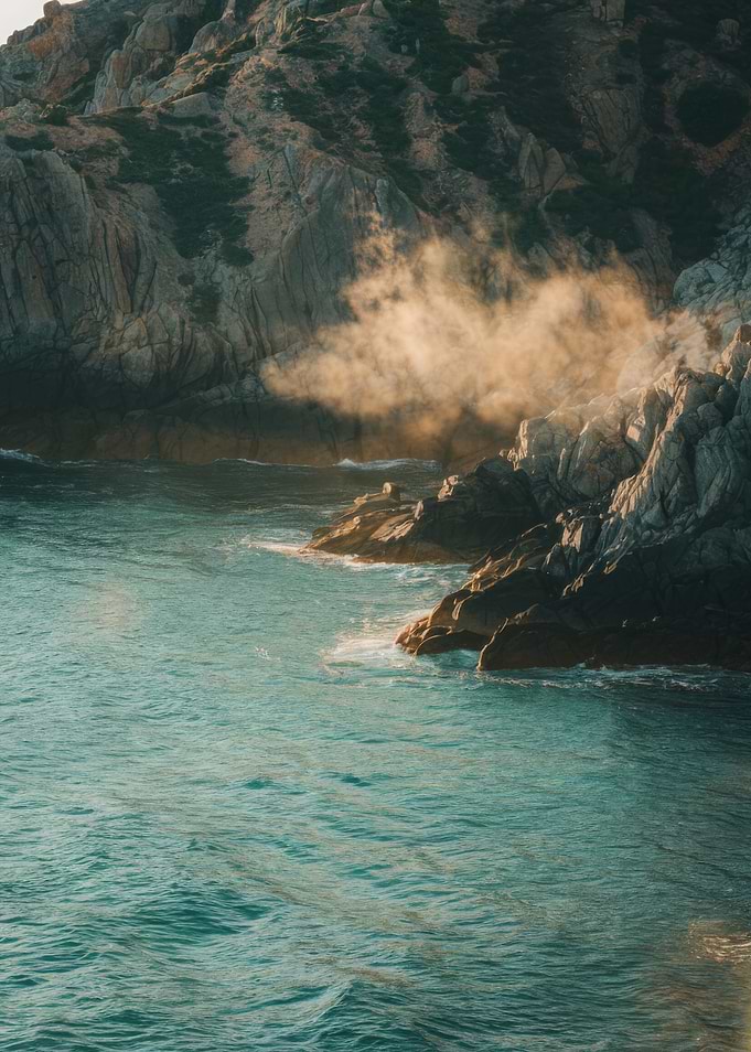 Coastal Cliffs and Turquoise Sea