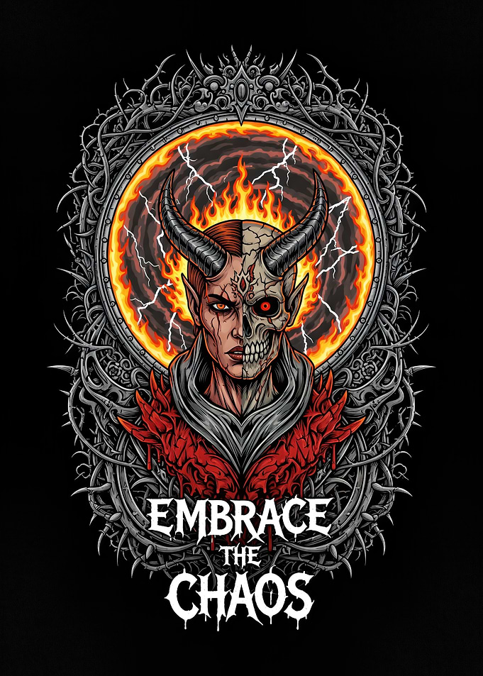 Embrace the Chaos: Devilish Portrait
