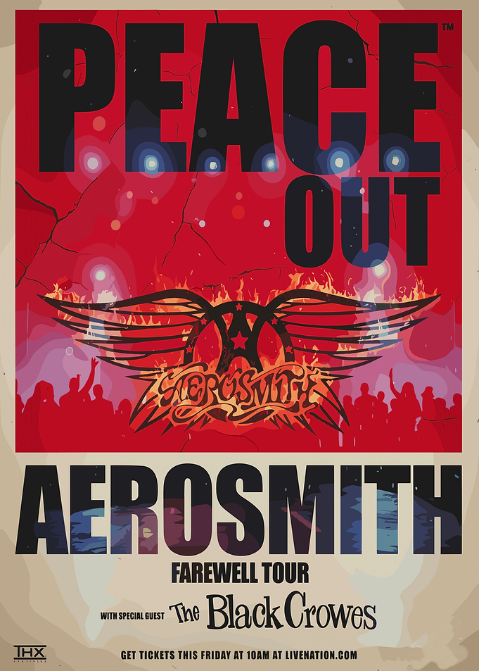Aerosmith Peace Out Farewell Tour Poster