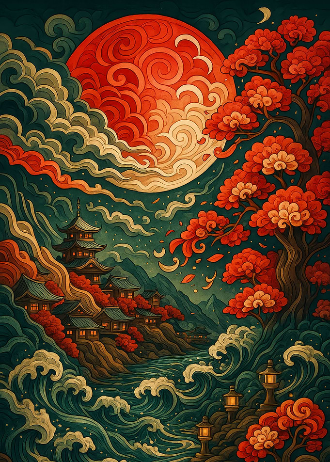Japanese Landscape Pagoda