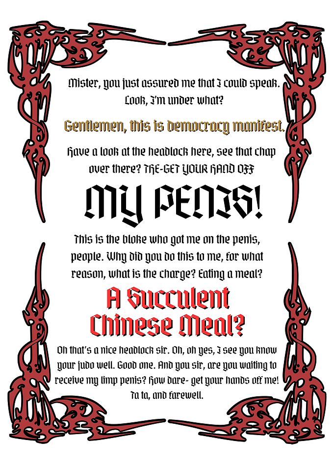 Succulent Chinese Meal Quote Poster