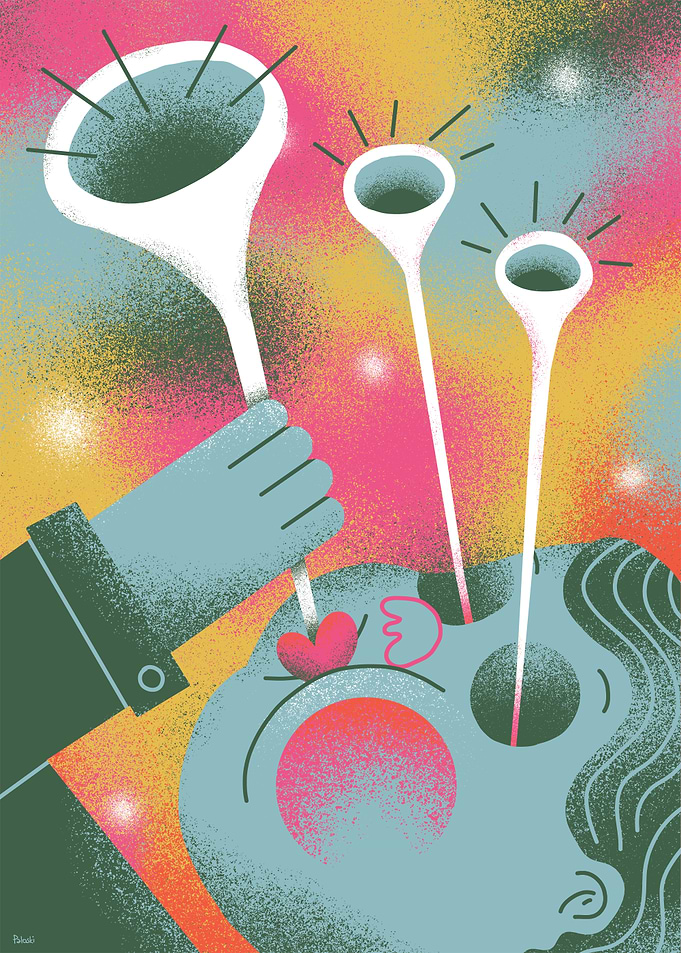 Exotic Trio – A Colorful and Vibrant Music Illustration