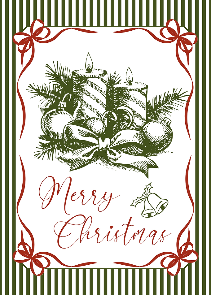 Retro Vintage Merry Christmas Holiday