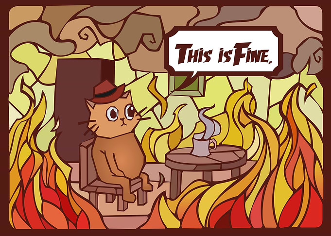 'This is Fine' Comic Panel
