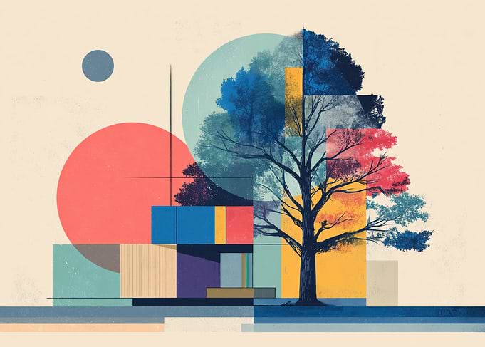 Mid-Century Tree Geometry