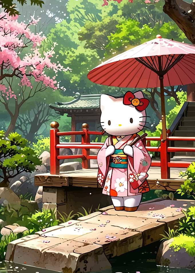 Hello Kitty Japanese Garden