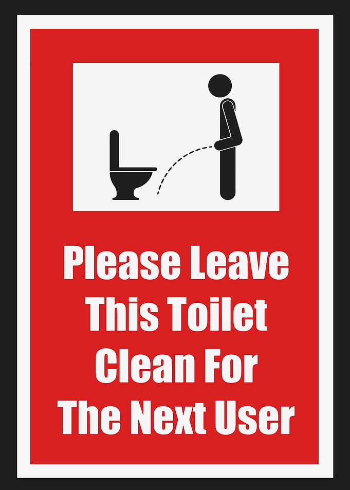 Keep The Toilet Clean Signage