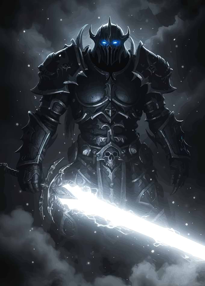 Dark Knight Glowing Sword