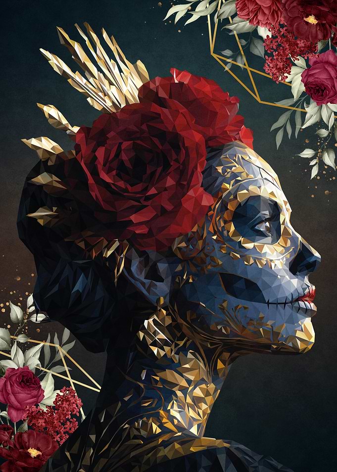 Day of the Dead Floral Portrait