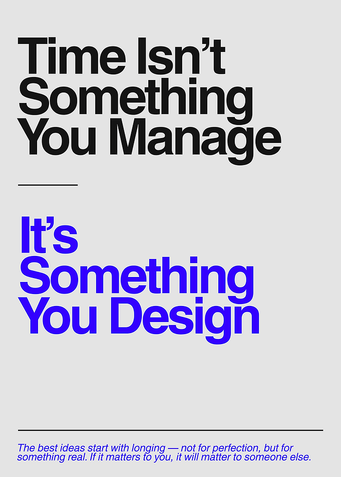 Time Design Inspirational Quote Poster
