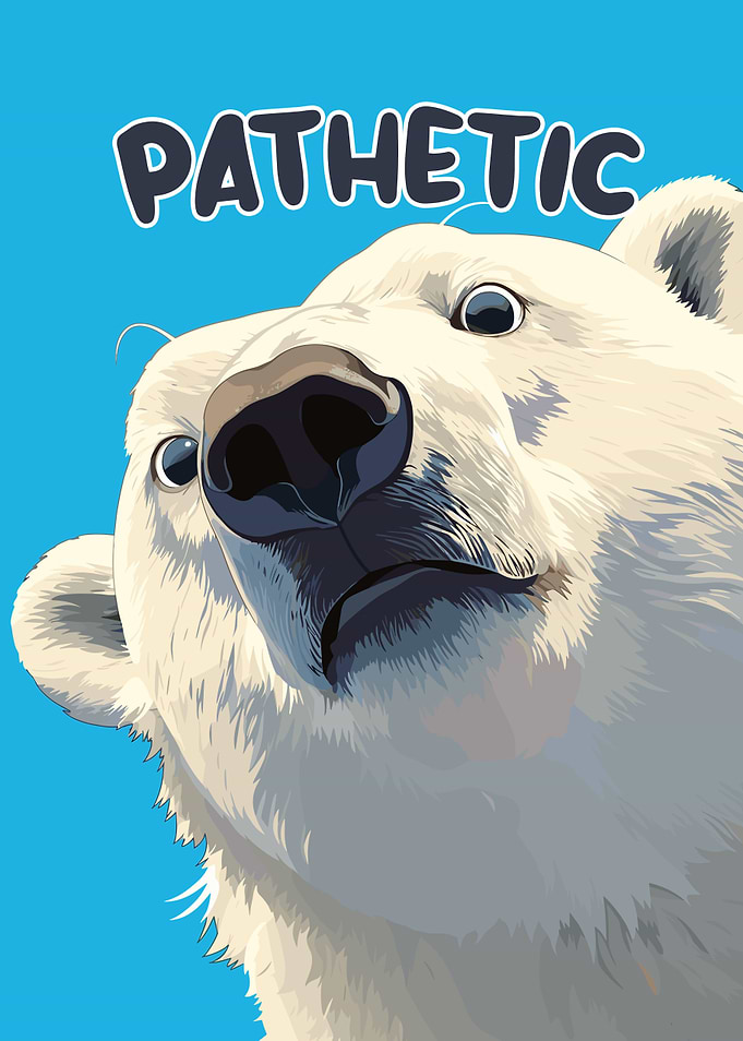 Pathetic Polar Bear Illustration