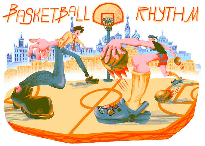 Basketball Rhythm Illustration