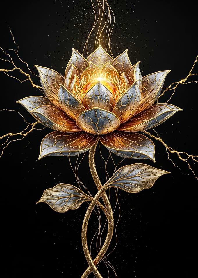 Golden Lotus Flower