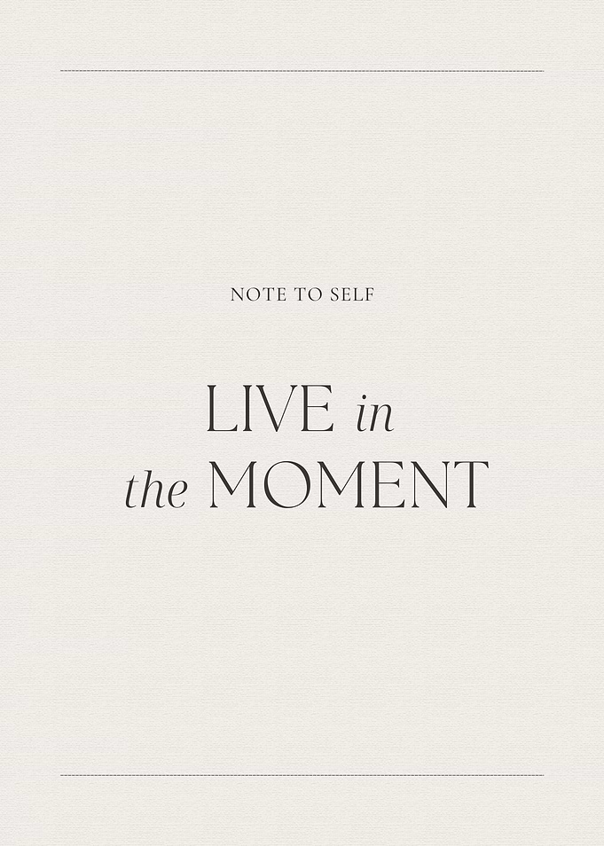 Live in the Moment Text Art