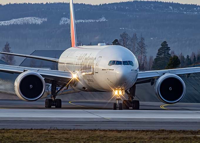 Boeing 777-300ER on runway
