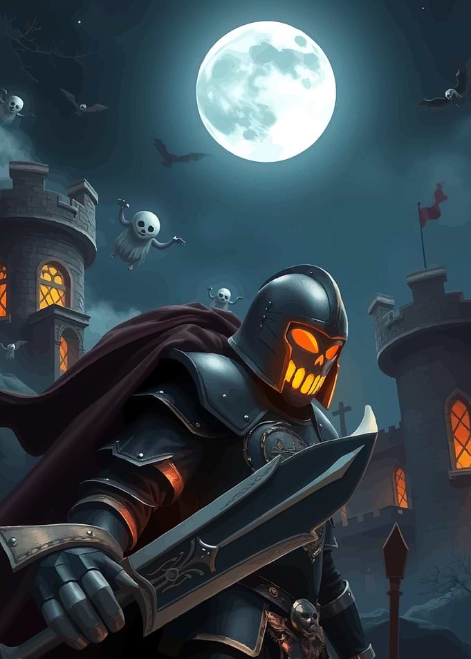 Halloween Knight Skull Helmet